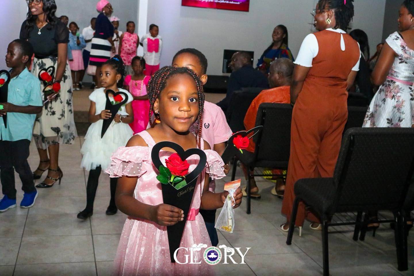 A young member at a special service