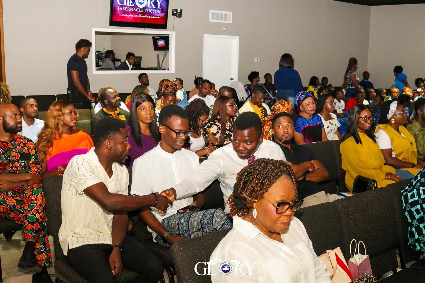 Glory Tabernacle congregation gathered for worship
